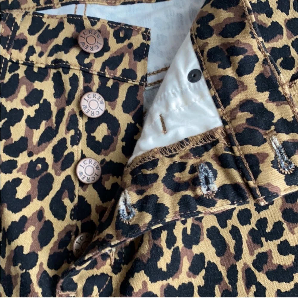 NWT J. Crew 9” High Rise Leopard Print Skinny Jeans Size 28 - Picture 6 of 7